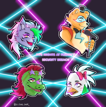 FNAF: SB sticker sheet